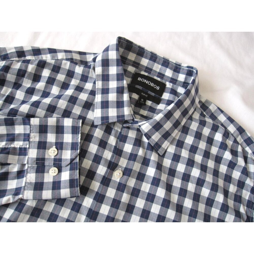 Bonobos Slim Fit Shirt Men Nylon Button Academic Ivy Traditional Sz XL (MT965)